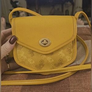 Limited Edition COACH FLAP POUCH 15, HORSE & CARRIAGE PRINT Coach Mini Megan💛